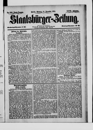 Staatsbürger-Zeitung vom 21.12.1891