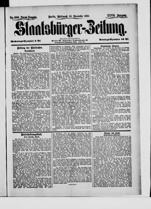 Staatsbürger-Zeitung vom 23.12.1891