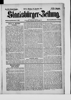 Staatsbürger-Zeitung vom 28.12.1891