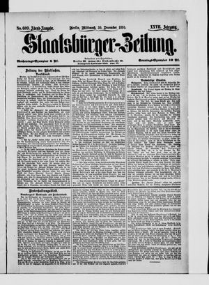 Staatsbürger-Zeitung vom 30.12.1891
