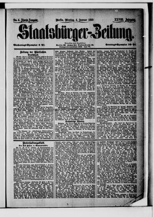 Staatsbürger-Zeitung vom 04.01.1892