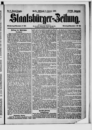 Staatsbürger-Zeitung vom 06.01.1892