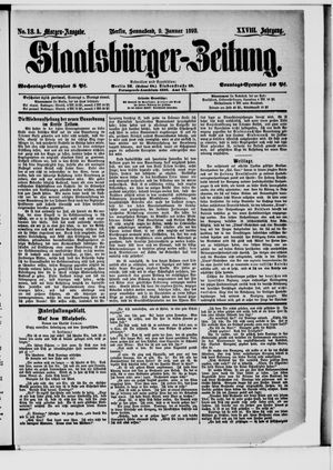 Staatsbürger-Zeitung vom 09.01.1892