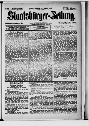 Staatsbürger-Zeitung on Jan 10, 1892