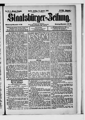 Staatsbürger-Zeitung on Jan 15, 1892