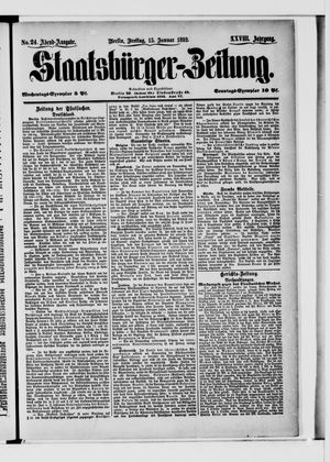 Staatsbürger-Zeitung on Jan 15, 1892