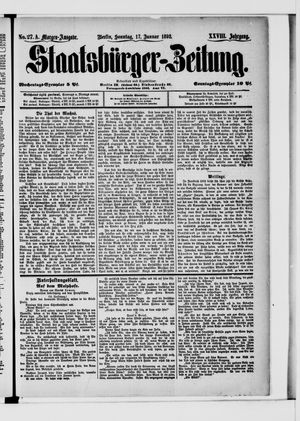 Staatsbürger-Zeitung on Jan 17, 1892