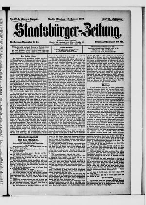 Staatsbürger-Zeitung on Jan 19, 1892