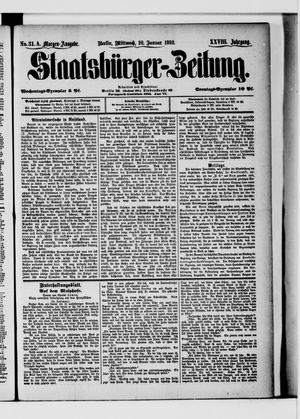 Staatsbürger-Zeitung on Jan 20, 1892