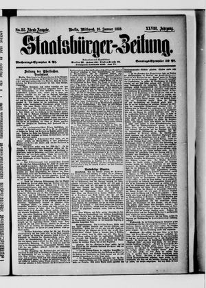 Staatsbürger-Zeitung on Jan 20, 1892