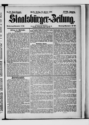 Staatsbürger-Zeitung vom 22.01.1892