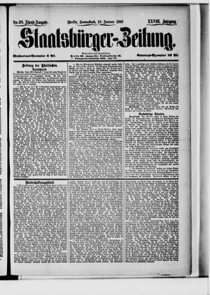 Staatsbürger-Zeitung vom 23.01.1892