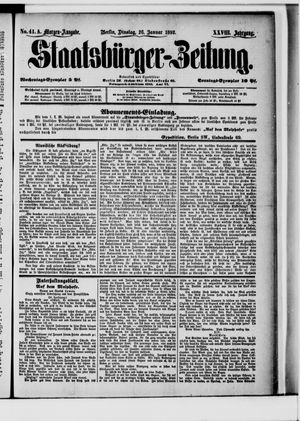Staatsbürger-Zeitung vom 26.01.1892