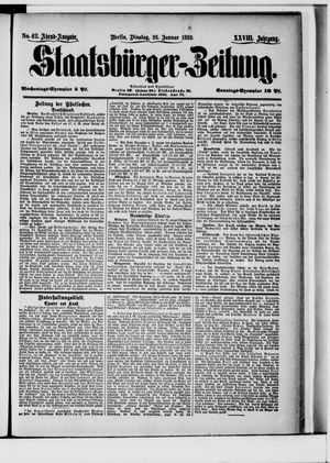 Staatsbürger-Zeitung vom 26.01.1892