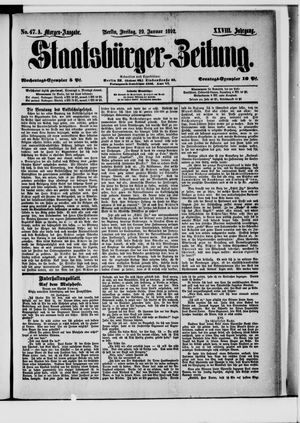 Staatsbürger-Zeitung vom 29.01.1892