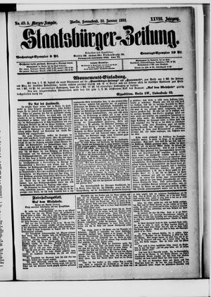 Staatsbürger-Zeitung vom 30.01.1892