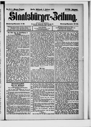 Staatsbürger-Zeitung vom 03.02.1892