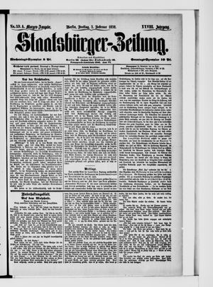 Staatsbürger-Zeitung on Feb 5, 1892