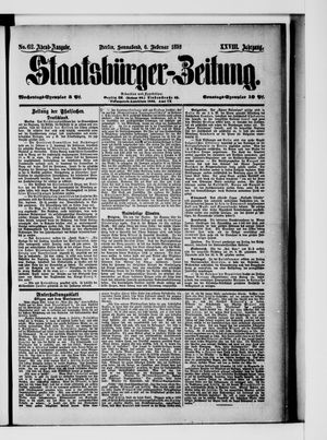 Staatsbürger-Zeitung on Feb 6, 1892