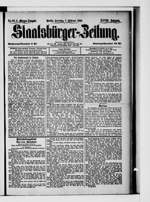 Staatsbürger-Zeitung on Feb 7, 1892