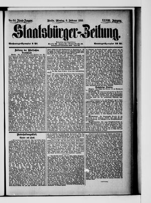 Staatsbürger-Zeitung on Feb 8, 1892