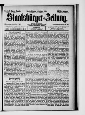 Staatsbürger-Zeitung vom 09.02.1892