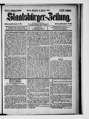 Staatsbürger-Zeitung on Feb 10, 1892