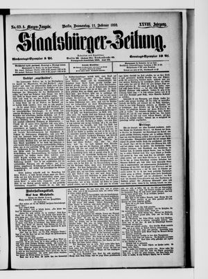 Staatsbürger-Zeitung on Feb 11, 1892