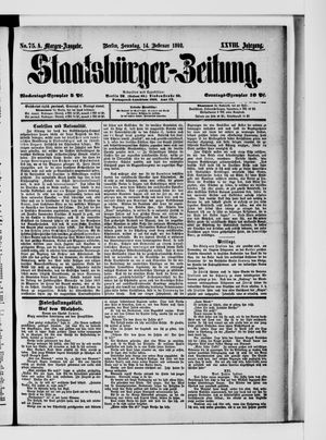 Staatsbürger-Zeitung on Feb 14, 1892