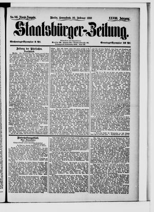 Staatsbürger-Zeitung vom 20.02.1892