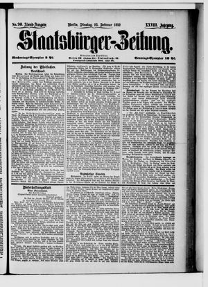 Staatsbürger-Zeitung on Feb 23, 1892