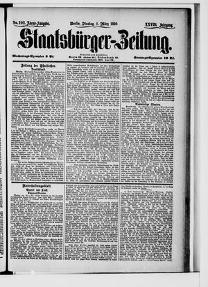 Staatsbürger-Zeitung vom 01.03.1892