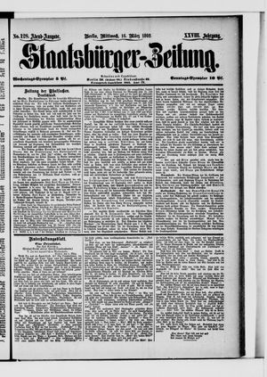 Staatsbürger-Zeitung on Mar 16, 1892