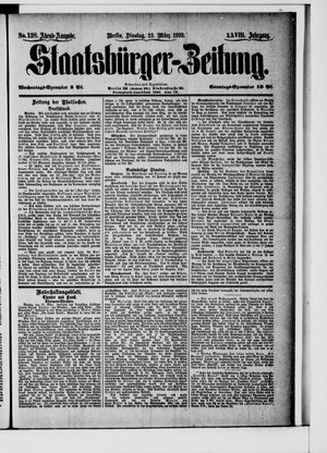 Staatsbürger-Zeitung on Mar 22, 1892