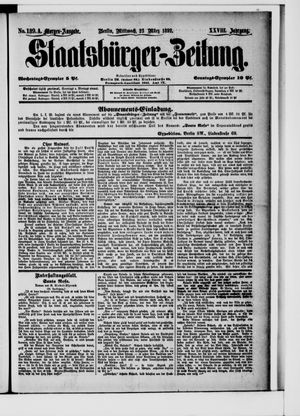 Staatsbürger-Zeitung on Mar 23, 1892