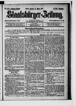 Staatsbürger-Zeitung on Mar 25, 1892