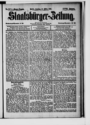 Staatsbürger-Zeitung on Mar 27, 1892
