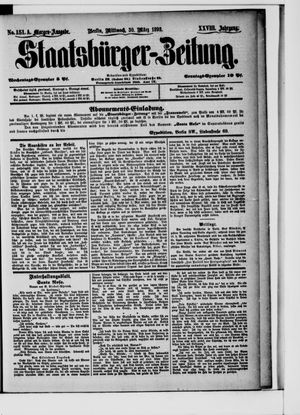 Staatsbürger-Zeitung on Mar 30, 1892