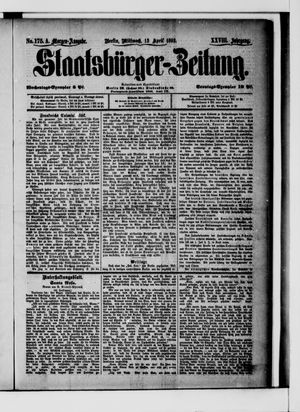 Staatsbürger-Zeitung on Apr 13, 1892