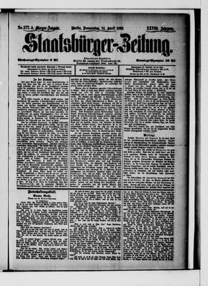 Staatsbürger-Zeitung vom 14.04.1892