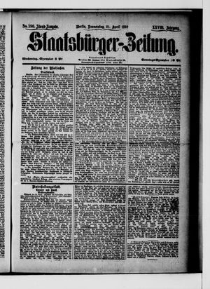 Staatsbürger-Zeitung on Apr 21, 1892