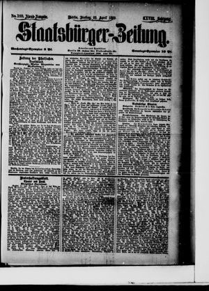 Staatsbürger-Zeitung vom 22.04.1892