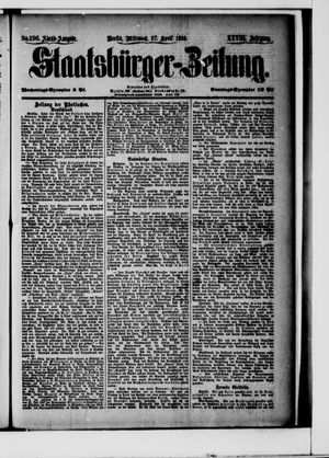 Staatsbürger-Zeitung vom 27.04.1892