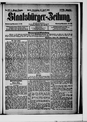 Staatsbürger-Zeitung on Apr 28, 1892