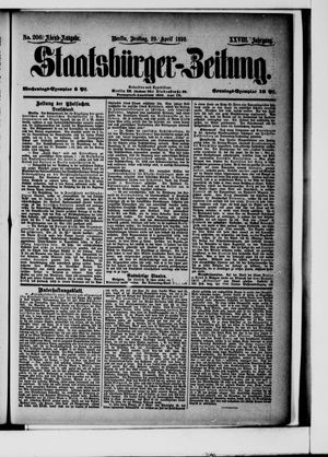 Staatsbürger-Zeitung on Apr 29, 1892