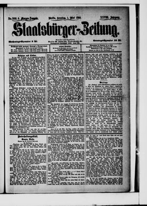 Staatsbürger-Zeitung on May 1, 1892
