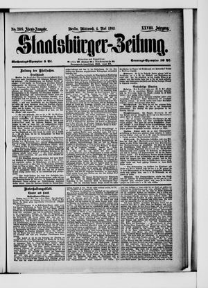 Staatsbürger-Zeitung on May 4, 1892