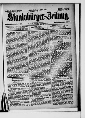 Staatsbürger-Zeitung vom 06.05.1892