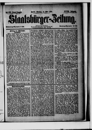 Staatsbürger-Zeitung on May 16, 1892