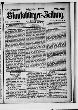 Staatsbürger-Zeitung on May 17, 1892